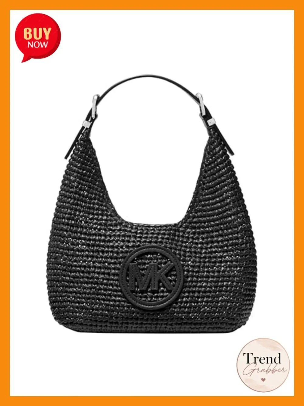 Crocheted Hobo Shoulder Bag with Adjustable Strap